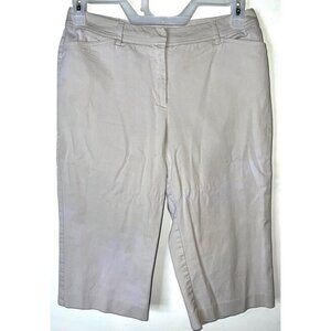 Womens Beige Capri Pants Size 10 Slash Pockets New York & Company